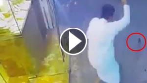 فيديو طريف لصاحب محل مجوهرات يطارد فأرا وهو بحالة هلع
