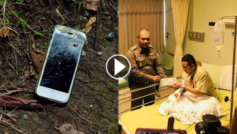 فيديو وصور: هاتف آيفون ينقذ شرطيا من رصاصة قاتلة في تايلاند!