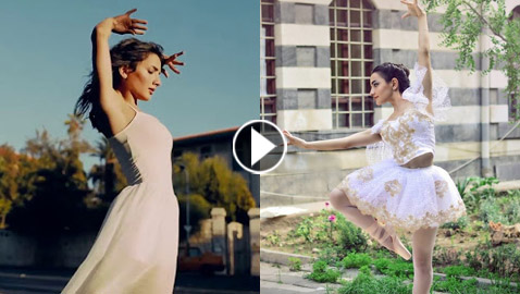 بالفيديو.. راقصة باليه سورية تبدد هموم دمشق القديمة برقصها بمعالمها وأسواقها