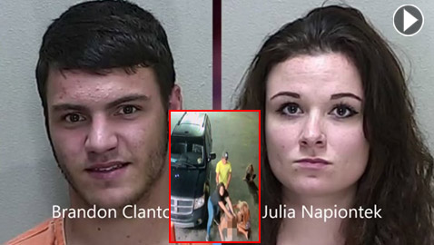 فيديو صادم: رجل وامرأة ينفذان هجوما غريبا على 4 أشخاص في محطة وقود 