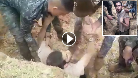 بالفيديو: الشرطة العراقية تعثر على قيادي ارهابي داعشي مختبئ تحت الأرض