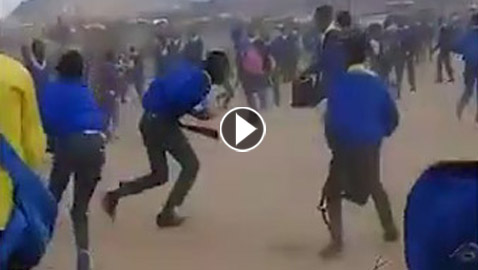 فيديو صادم.. شجار داخل مدرسة تحول إلى معركة بالسواطير 