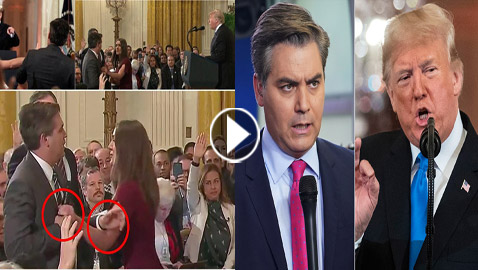 بالفيديو.. ترامب يهاجم ويهين صحفي بعد أن لمس موظفة بيديه