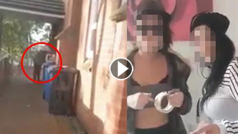 بالفيديو.. فتاتان تضعان لحم خنزير على باب مسجد بأنجلترا