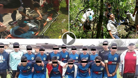 مقتل 7 أولاد وإصابة 12 في حادثة سقوط حافلة لفريق كرة قدم في هاوية