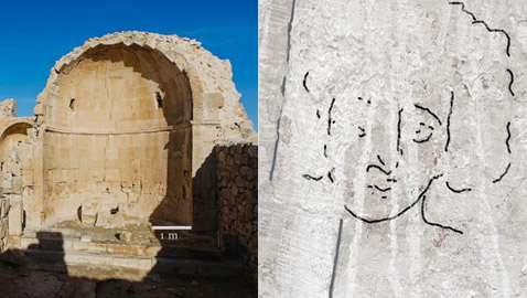 العثور على صورة قديمة للمسيح على سقف كنيسة معمودية 