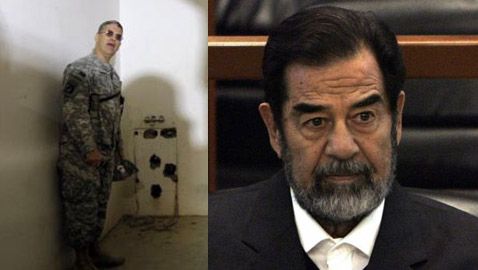 عندما ودّع صدام حسين حراسه الأمريكيين وبكى بعض الحراس