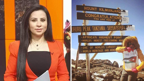 صور إعلامية أردنية تنجح في تسلّق أعلى قمة جبلية في إفريقيا! 