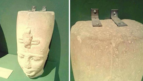  صور صادمة: متحف مصري يشوه رأس تمثال أثري للملك رمسيس بالمسامير! 