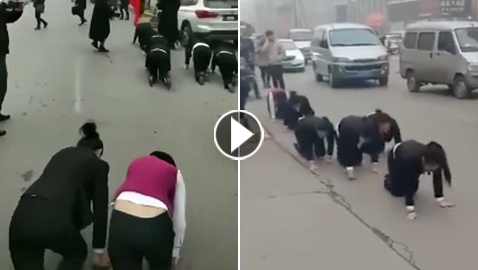 شركة صينية تجبر موظفيها على الزحف لفشلهم في تحقيق الأرباح