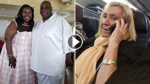 رد فعل غاضب ووقح من امرأة جلست بين شخصين بدينين على متن طائرة!