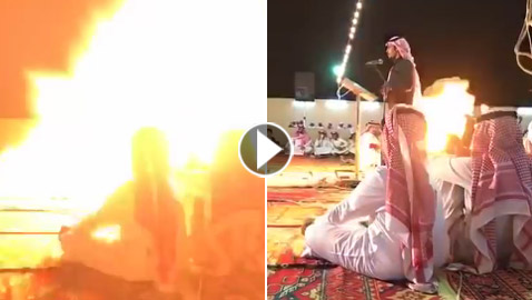 انفجار كيس بارود في حفل زفاف في السعودية يؤدي إلى كارثة! فيديو