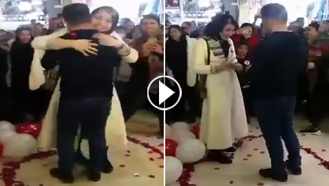 القبض على شاب وفتاة بسبب عرض زواج علني بمركز تجاري في إيران!