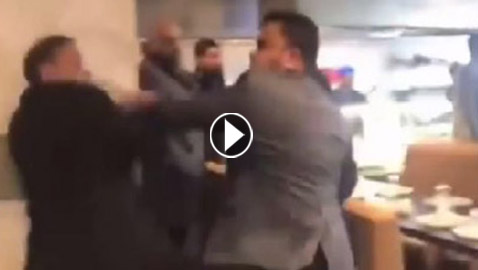 بالفيديو: شجار عنيف بالسكاكين داخل مطعم في لندن
