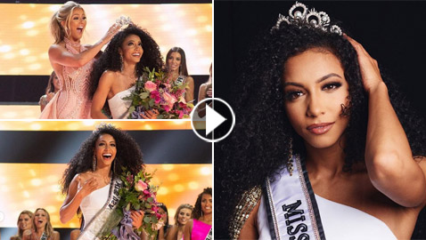 صور وفيديو: فاتنة سمراء تفوز بلقب ملكة جمال أمريكا 2019