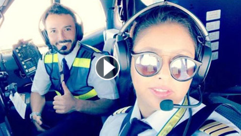 فيديو وصور أول امرأة سعودية تقود رحلة جوية رسمية بالمملكة