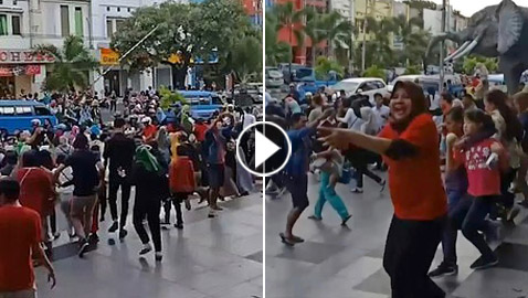 هلع وفزع مواطنين بالشوارع وتلاوات للقرآن بعد زلزال قوي في إندونيسيا