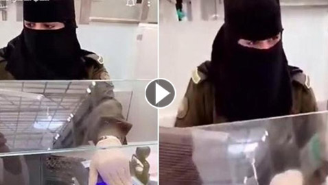  فيديو: موظفة الجوازات في مطار سعودي تبهر الزوار