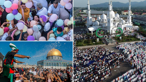 بالصور: فرحة عيد الأضحى والاحتفالات تحل على المسلمين حول العالم