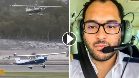 طيار متدرب يضطر إلى الهبوط في أول درس له بعد فقدان مدربه الوعي