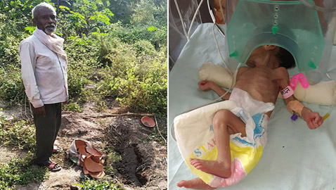 صوت رضيعة من تحت الأرض.. حفر القبر فتلقى مفاجأة صادمة! صور