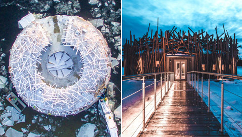 بالصور: افتتاح فندق عائم فاخر جديد يطفو على سطح المياه في السويد