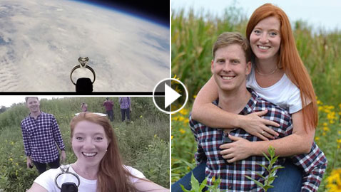 فعلٌ يفوق التوقعات.. طيار يرسل خاتم خطوبة إلى الفضاء في عرض زواج من خارج الأرض