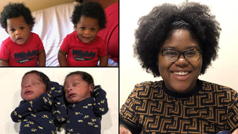 بالصور: سيدة أمريكية تلد توأمين في عام واحد!