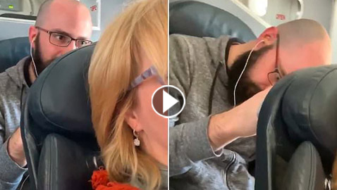 بالفيديو.. حركت مقعدها في الطائرة فتعرضت لما لا يصدقه عقل