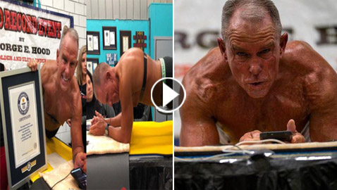 جندي أمريكي سابق يسجل رقما قياسيا بالثبات بكوعه لمدة 8 ساعات!