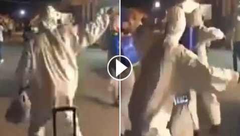 فيديو طريف: فرقة تعقيم ضد كورونا ترقص على (بنت الجيران)