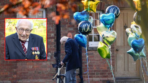 بالصور.. عمره 99 عاماً لف حول منزله 100 مرة دعماً للصحة