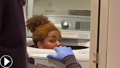 بسبب ملل كورونا.. فتاة أمريكية تعلق داخل غسالة ملابس!