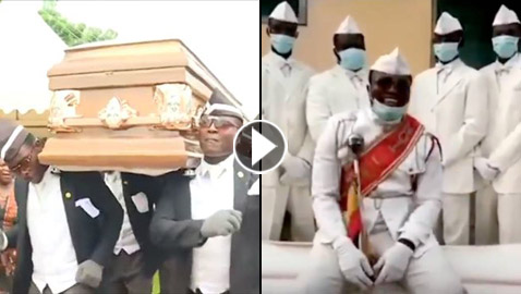 فيديو مؤثر لحاملي النعوش الراقصين.. وجهوا رسالة شكر لأطباء كورونا