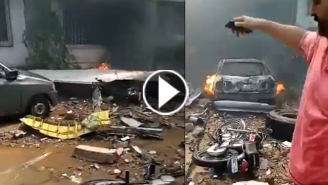 تحطم طائرة على متنها 107 ركاب فوق حي مكتظ بالسكان في باكستان