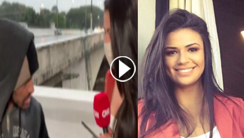 فيديو.. مراسلة تليفزيونية تتعرض للسطو المسلح على الهواء