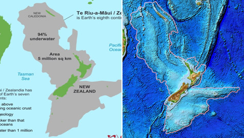 علماء يحددون حجم ومكان القارة الثامنة الغارقة تحت مياه المحيط الهادي