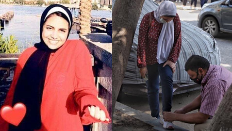ينحني ليربط حذاء ابنته فتلهب صورته مواقع التواصل.. الأب يروي