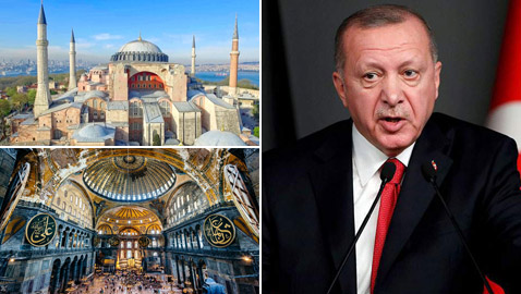 أردوغان يتمسك بـ(الحقوق السيادية) في تحويل آيا صوفيا إلى مسجد