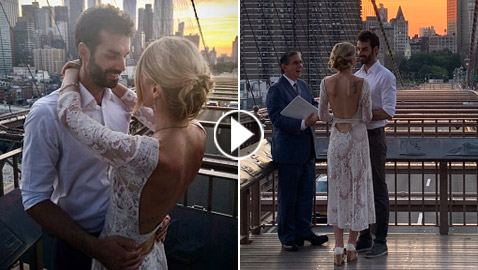 عابرة سبيل تخلد ذكرى زفاف زوجين في صورة نالت التعاطف والإعجاب!