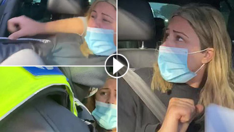 فيديو صادم.. شرطي مرور يهاجم فتاة لرفضها الخروج من السيارة!