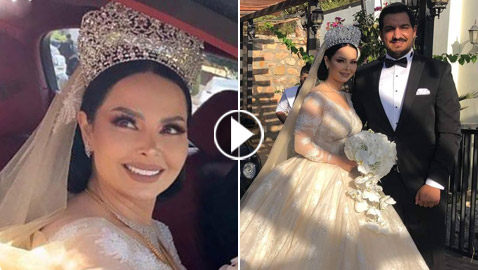 صور وفيديو ديانا كرزون بفستان الفرح ليلة زفافها والأمن يستدعي العريس!