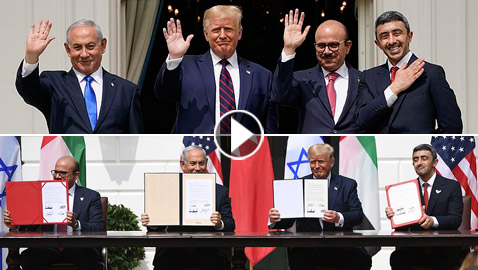 رسميا.. الإمارات والبحرين توقعان معاهدة السلام التاريخية مع إسرائيل