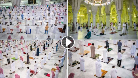 بالفيديو والصور.. المسجد الحرام يستقبل المصلين بعد 7 أشهر