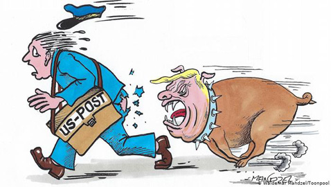الانتخابات الأمريكية بريشة رسامي الكاريكاتير حول العالم