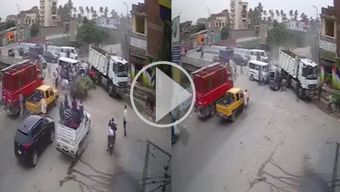 فيديو لحادث سير مروع في مصر.. 58 ثانية أدمت القلوب