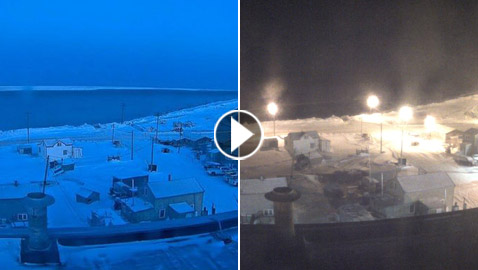 فيديو لآخر غروب.. الشمس تغيب عن مدينة ولن تعود قبل 66 يوما!