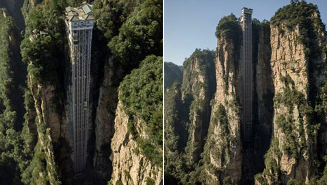 بالصور: مصعد (100 تنين) في الصين أعلى مصعد في العالم!