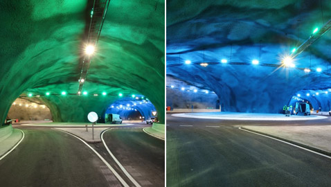 أنفاق مائية بأعماق مياه جزر فارو تلفت الأنظار بأضواء راقصة وتأثير ساحر