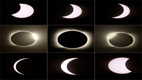 حلقات ماسية ونارية.. آخر كسوف للشمس (كلي وجزئي) في عام 2020